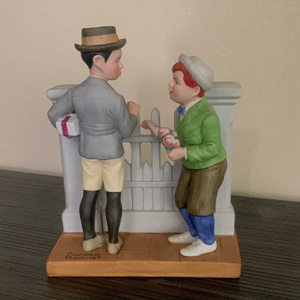 DANBURY MINT NORMAN ROCKWELL FIGURINE BOYS "THE RIVALS"